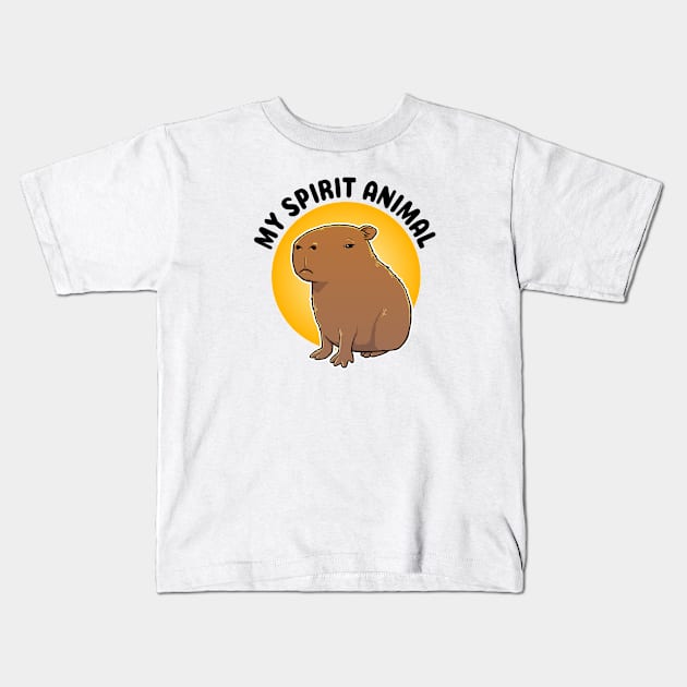 My spirit animal grumpy Capybara Kids T-Shirt by capydays